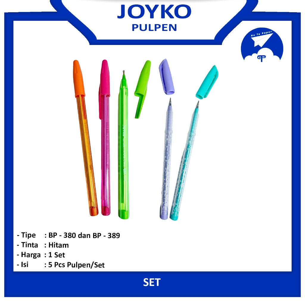 

JOYKO - Pena Haruto Glow Varian BP-380 | BP- 389 Hitam - Set