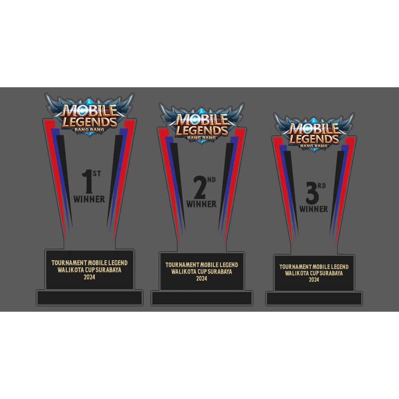 Piala Mobile Legend Plakat E Sport Piala Mobile Legend Akrilik Vandel Mobile Legend Akrilik Custom