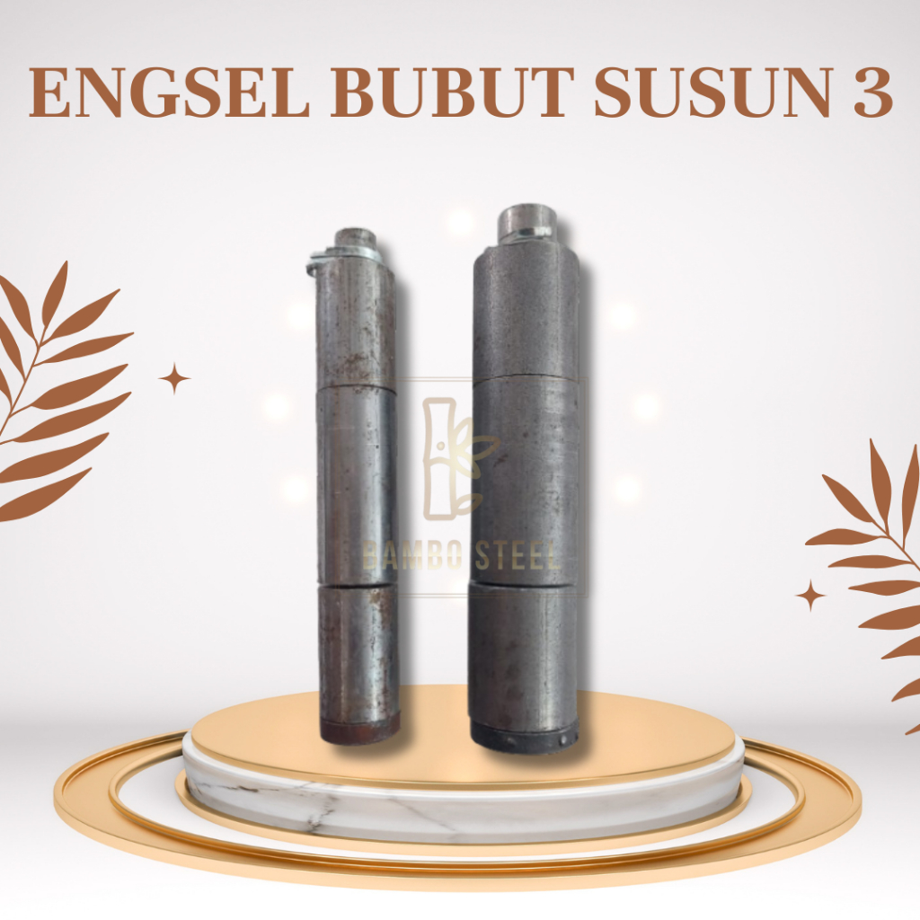 (SATUAN) Engsel Bubut Besi Susun 3 Ukuran 3/4" 1"