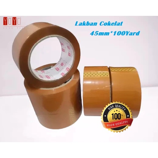 

[TERMURAH] LAKBAN /SELOTIP / ISOLASI COKELAT 45 MM x 100 YARD