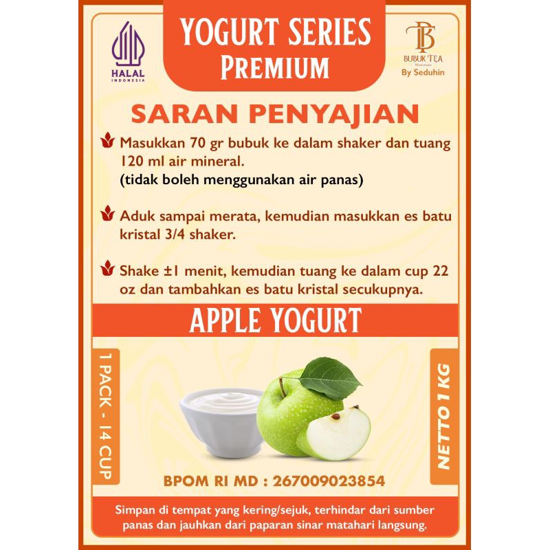 

IO BUBUK MINUMAN YOGURT APPLE 1KG