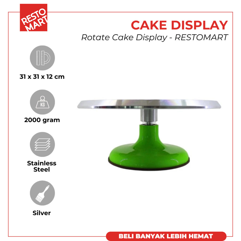 Stand Cake / Rotate Cake Display RESTOMART Stainless (1219021)(F0)