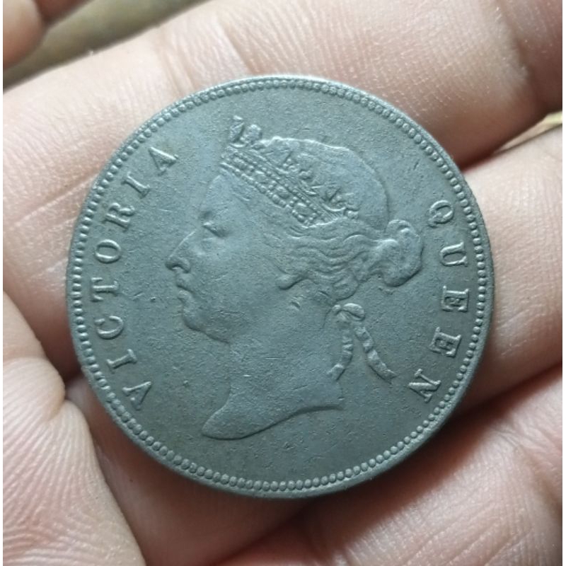 Koin Souvenir/Repro 50 Cent Hongkong 1894
