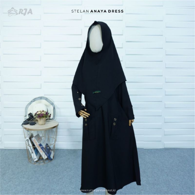 GAMIS ANAK - GAMIS ANAK SET - GAMIS HITAM ANAK - DRESS HITAM ANAK - DRESS POLOS ANAK - SET ANAYA DRE