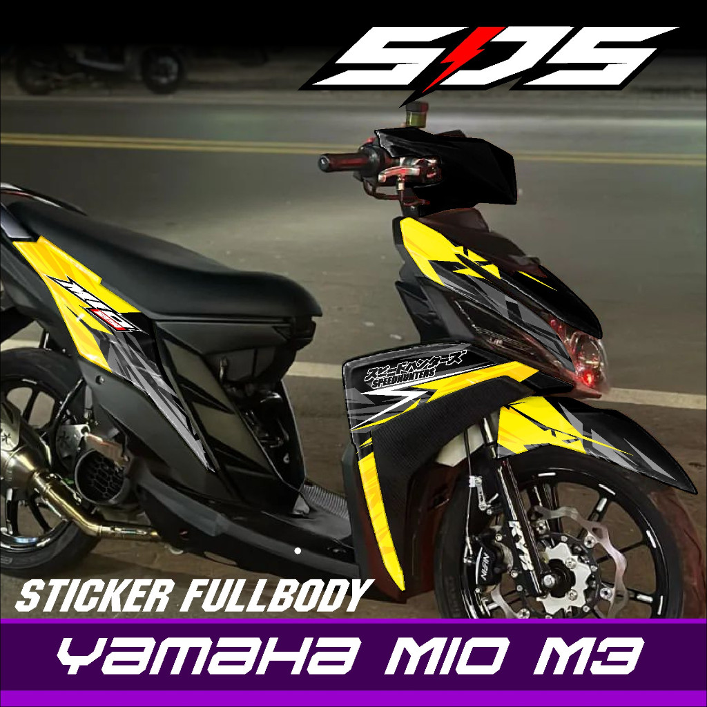 COD Stiker Mio M3 Decal Striping Mio M3 / Mio Z / Mio 125 Dekal Full Body Desain Racing SPEEDHUNTER