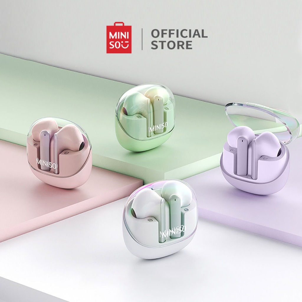Miniso TWS Earphones Headphone Bluetooth Nirkabel Mermaid Series Kontrol Sentuh Ultra-long Battery L