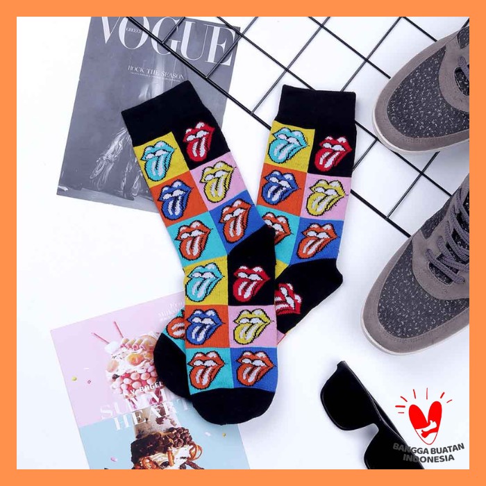 Kaos Kaki Panjang Motif Rolling Stones