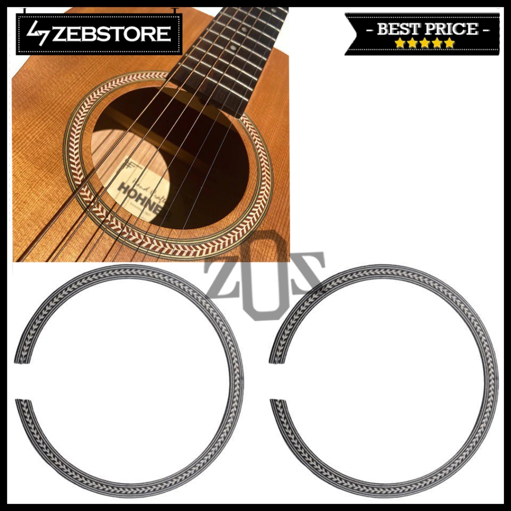 Rosette Kayu Lubang Soundhole Gitar Akustik Arrow Herringbone IB-903A