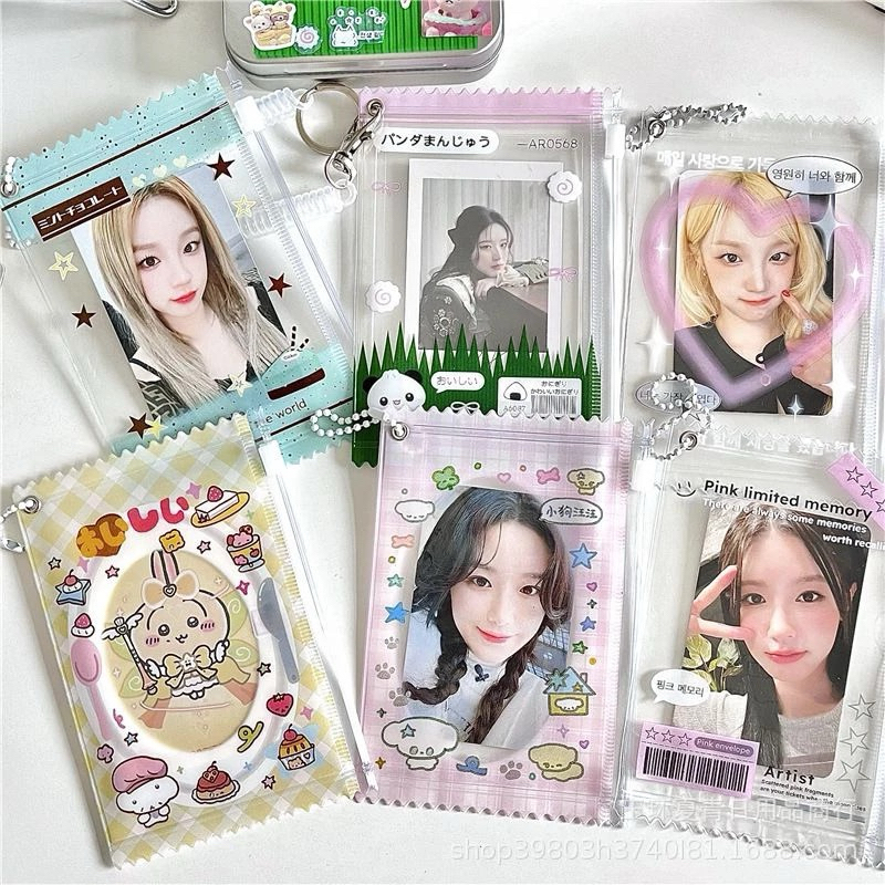 [Ready Stock] Cahol Ziplock Zipper Card Holder PVC Pouch Wadah Photocard Collectible Doll Kpop