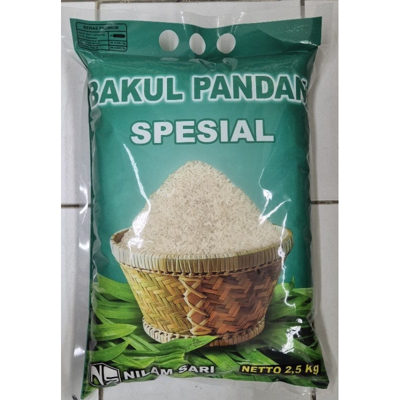 

Beras premium BAKUL PANDAN SPESIAL 2.5kg - Hk, HM