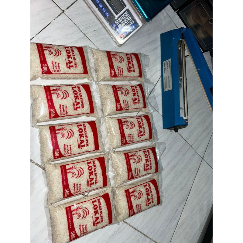 

(ISI 10 PACK) PAKET USAHA BERAS KEMASAN 500 GRAM DAPAT 10 Pack KUALITAS PREMIUM