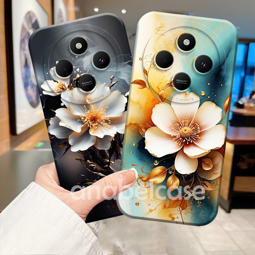 SOFTCASE REDMI 14c 4G 2024 13c 12c A3 9c 9a 10c 10a Poco c40 c65 TERBARU Motif Art Bunga Aesthetic -