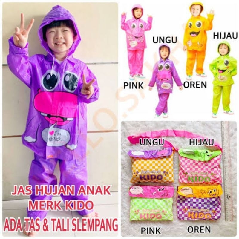 (KIDDO) JAS HUJAN ANAK KIDDO ATASAN CELANA