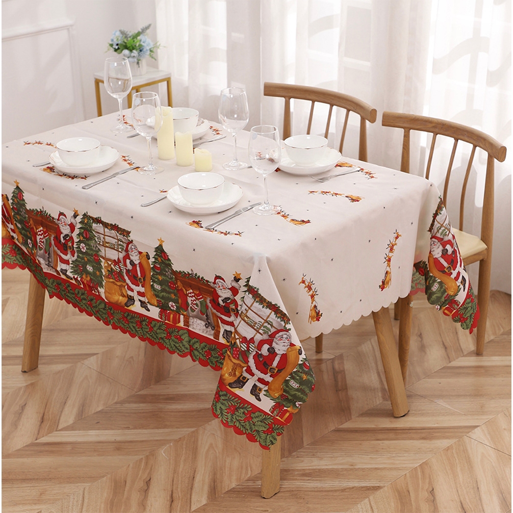 Taplak Meja Natal 150 x 180cm Taplak Meja Motif NatalTaplak Taplak Meja Makan/Meja Tamu