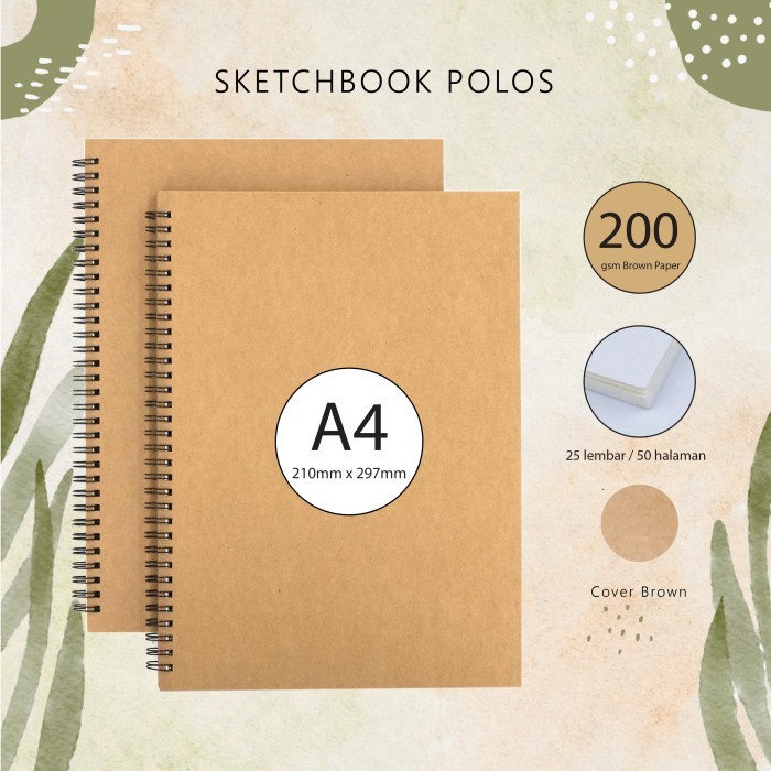 

Sketchbook Kertas Coklat Tebal / Buku KRAFT PAPER tebal 200 gsm