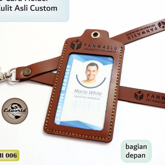 KI3 Case ID Card Kulit Asli