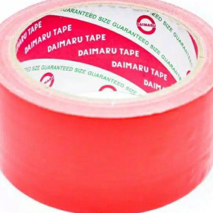 

Grosir DAIMARU cloth tape red 48mm x 9yard 12meter lakban merah polos 2inch