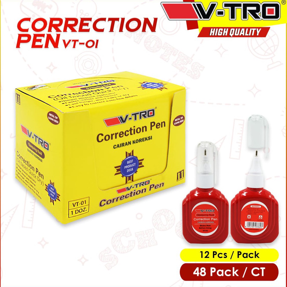 

ART V4R5 tipex tipex correction cair per Pak isi 12 pcs