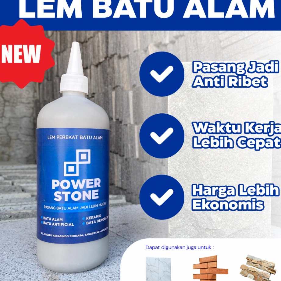 

HJ6 POWER STONE 6gr LEM PEREKAT BATU ALAM BATA DEKORATIF