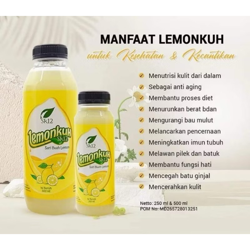 

LEMONKUH SARI BUAH LEMON ASLI SR12 500ml 250ml