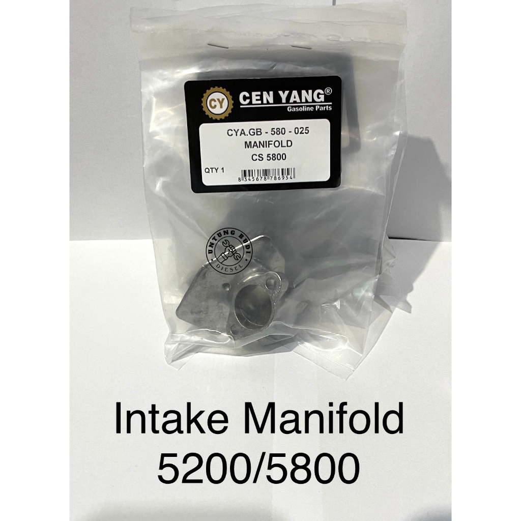 Intake Manifold Chainsaw 5200 5800 Inlet Tapakan Carburator Gergaji Mesin Senso 20 22 24 inch