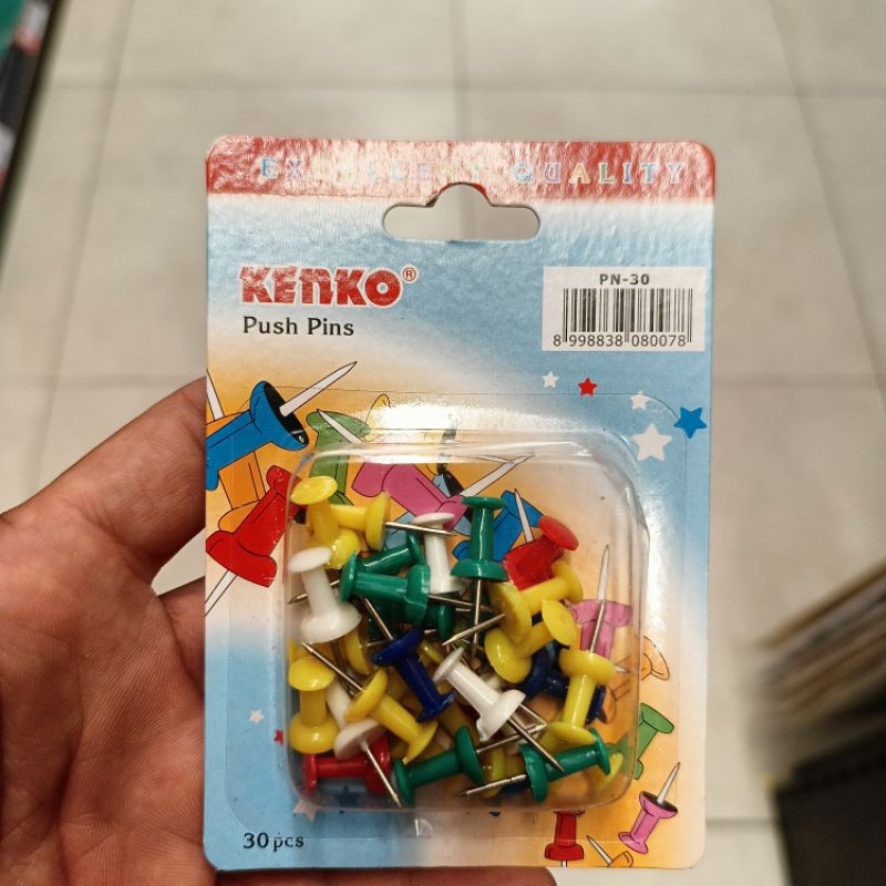 

Kenko Push Pin Warna Warni (Isi 30 Pcs)