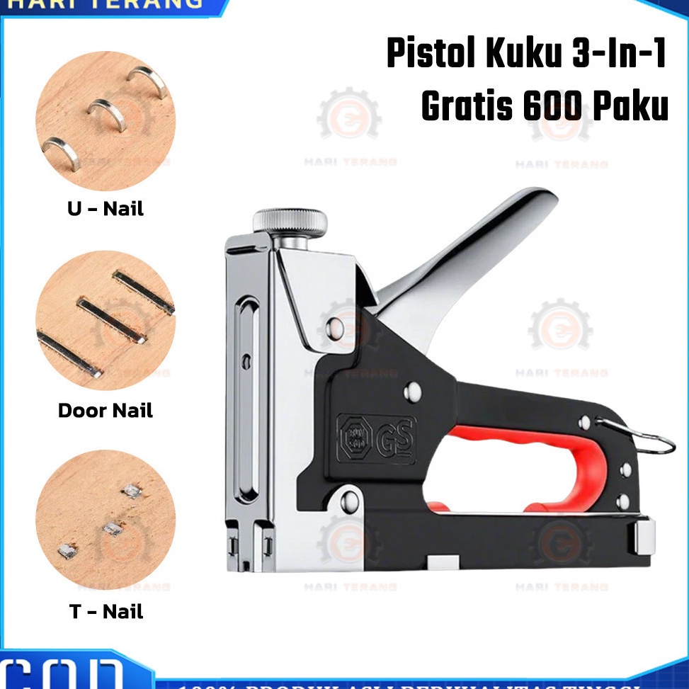 

ART A7J5 Gratis 6 Paku 3 In 1 Stapler Gun 3 In 1 Pistol Kuku Staples Tembak Gun Tacker Powerfull Pistol Stapler Furnitur DIY Pelapis Pistol Stapler Dasi Rumah Alat Pertukangan Multifungsi Pistol Stapler