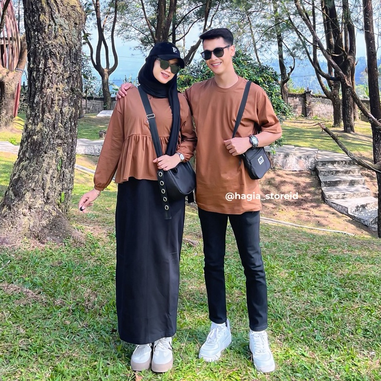 IZORA COUPLE BY HAGIA  SUDAH COUPLE BLOUSE DAN KAOS OBLONG x T5F5