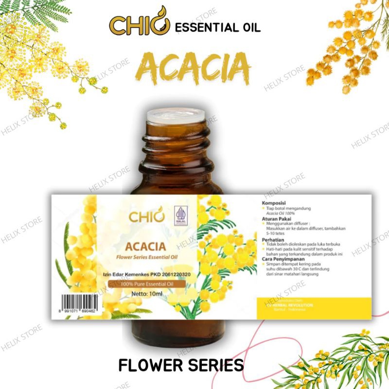 NEW CHIO ACACIA ESSENSIAL OIL AROMATHERAPY MINYAK AROMATERAPI ACACIA FLOWER SERIES 10ML