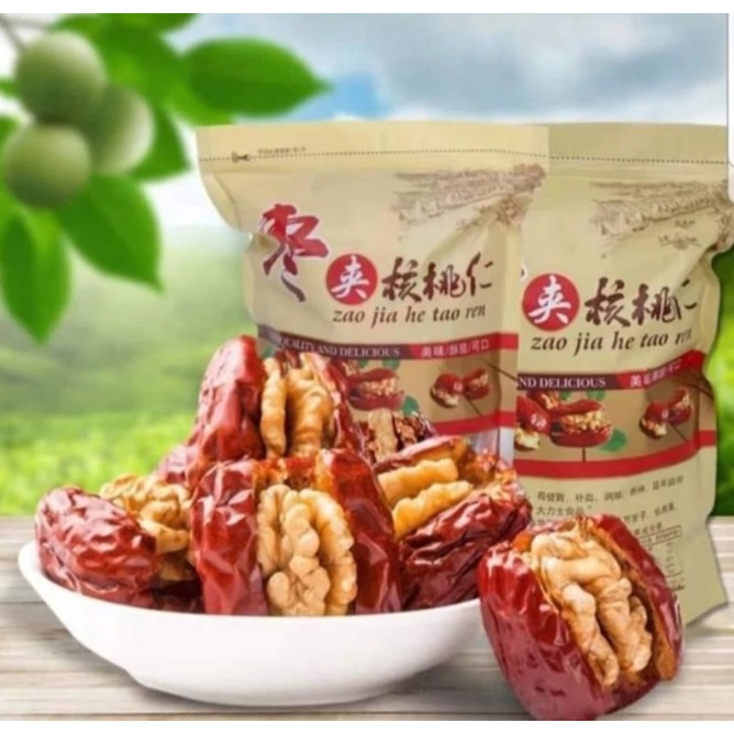 

Snack Reddate Walnut Angco Kacang Walnut Kurma Merah 500gr