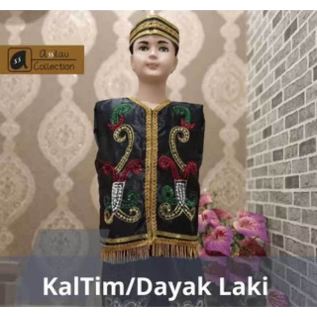 Baju Adat Dayak Anak / Pakaian Adat Dayak Ukuran anak anak Pria /wanita