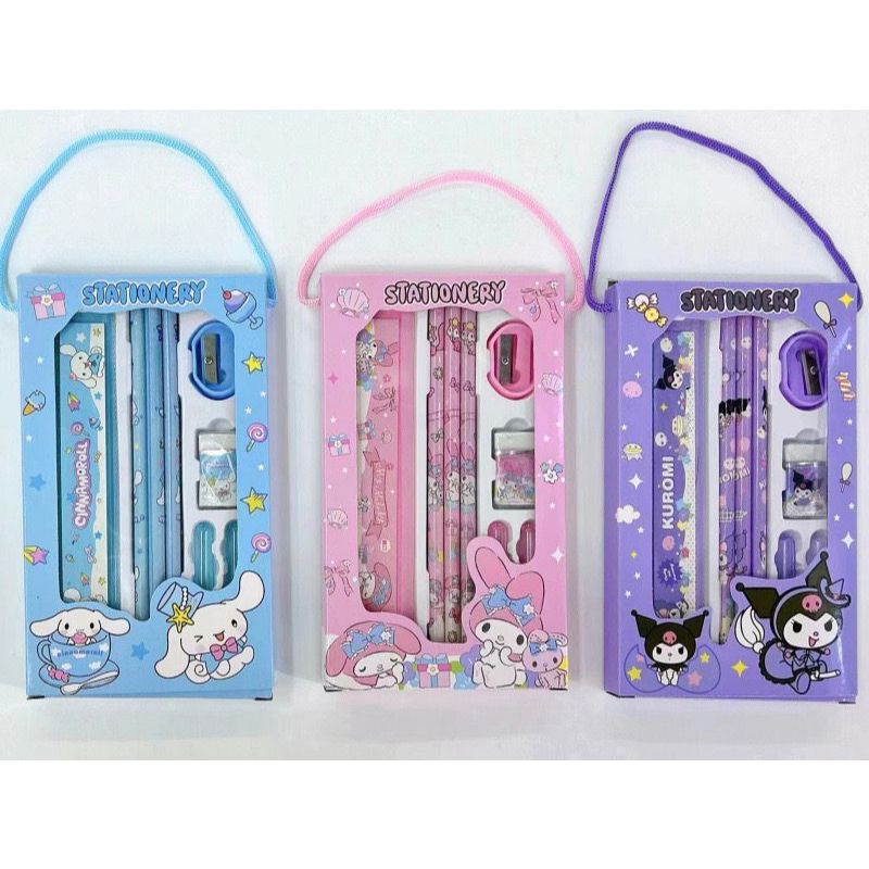

Set Alat Tulis Sanrio 5 In 1 - Alat Tulis Sanrio Kuromi/melody - Cinnamoroll
