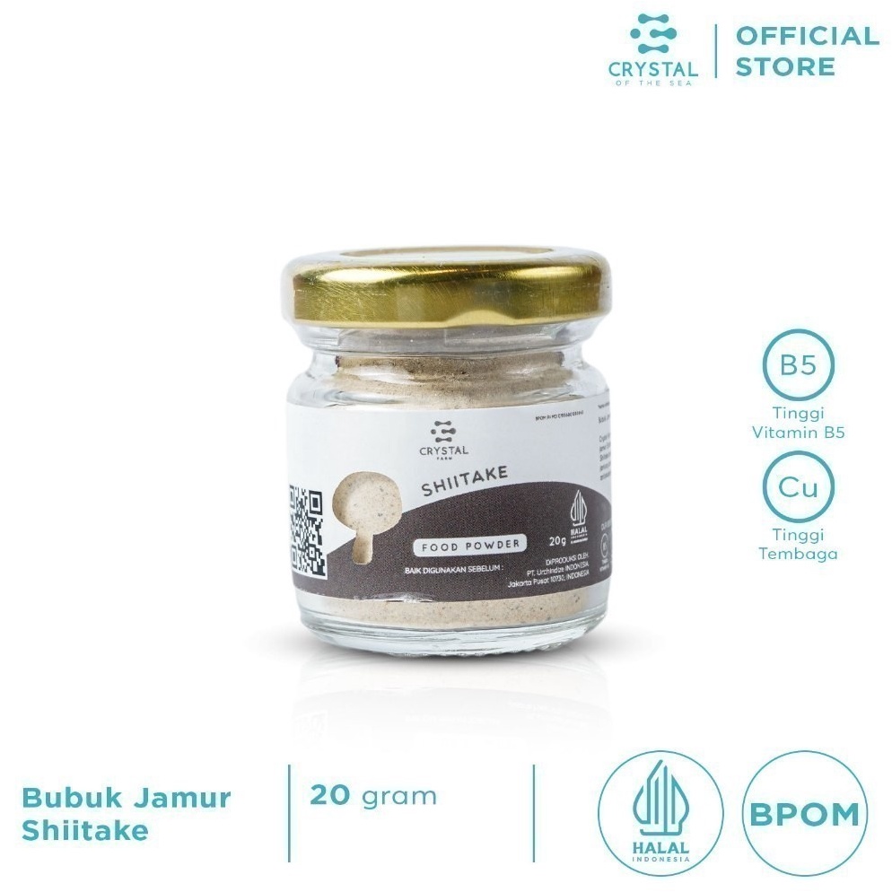 

Produk Terbatas CRYSTAL FARM Shiitake Jamur Halal BPOM 2GR Tabur Mushroom Food Kaldu MPASI Non MSG 97