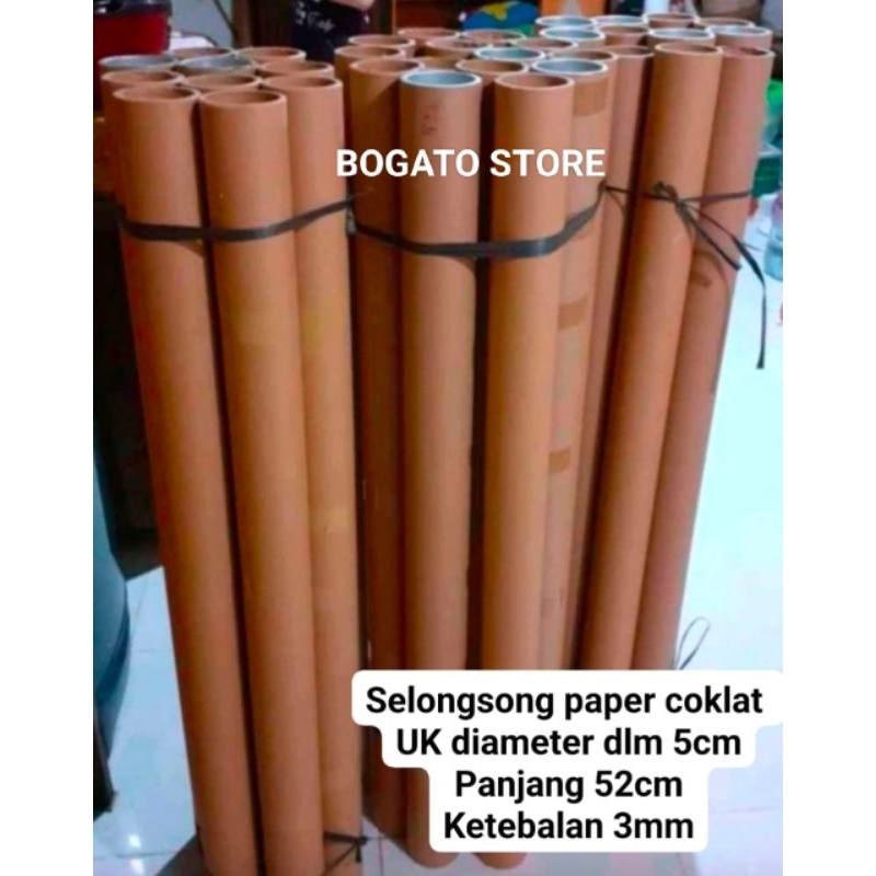 

Selongsong paper/kardus bulat coklat
