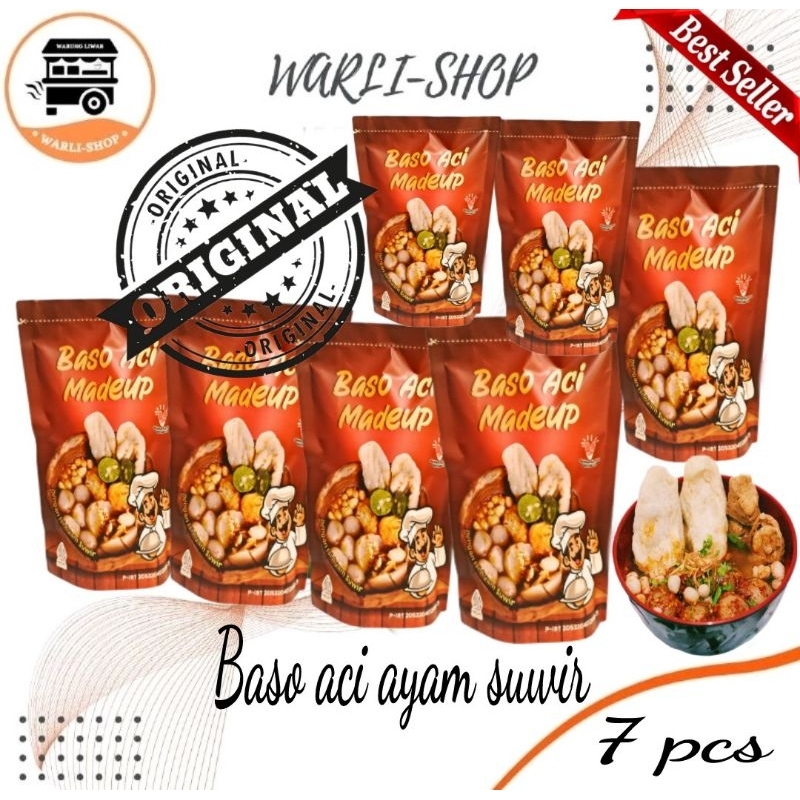 

paket 7 pack baso aci ayam suwir chili oil baso aci premium baso aci madep maso aci instan baso aci siap saji seblak