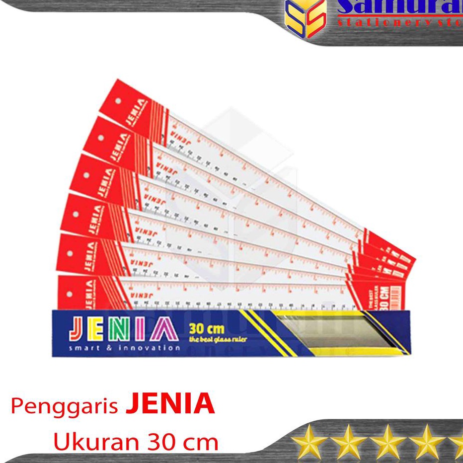 

FG2 Penggaris Plastik Jenia 3 cm Per Pak Lusin isi 12 pcs Garisan Mika Bening Glass Ruller Transparant