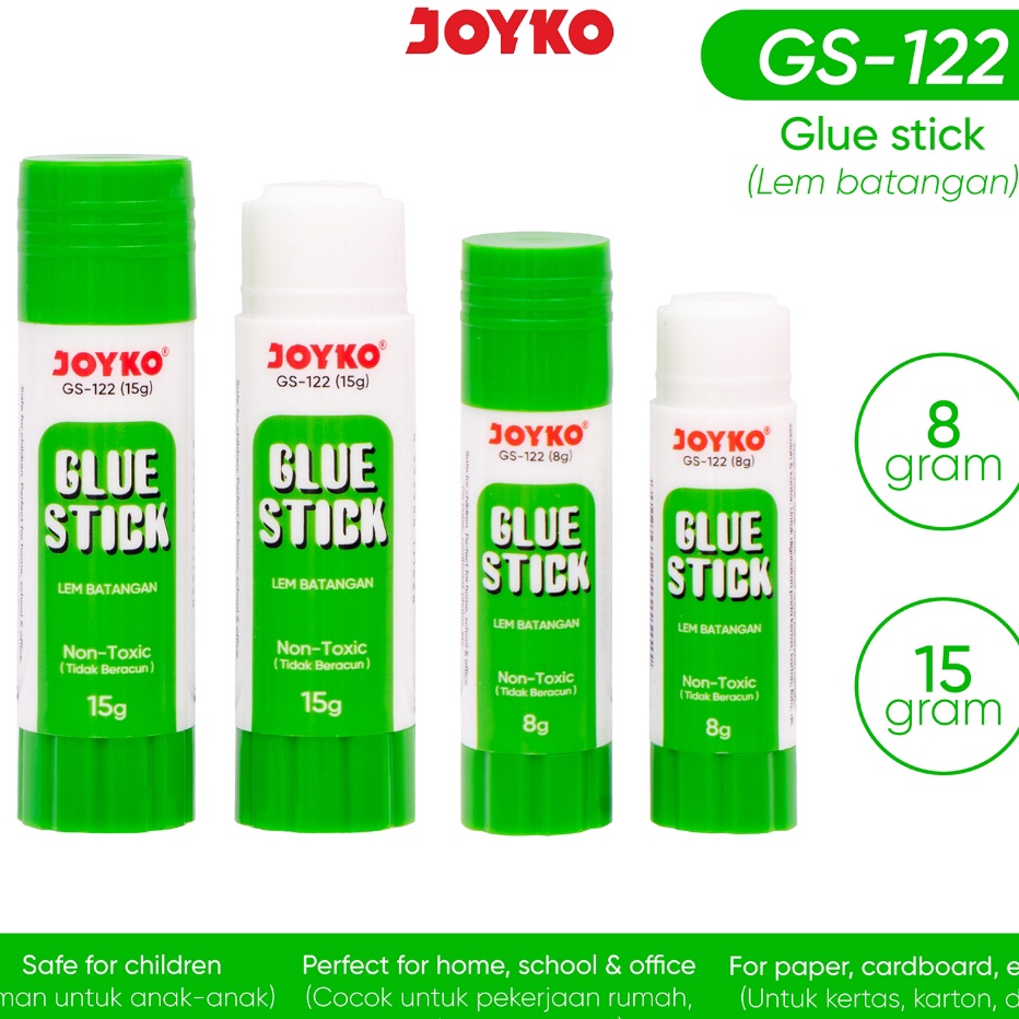 

HJ6 JOYKO GLUE STICK 8g 15g LEM BATANG STIK JOYKO KECIL SEDANG LUSIN 12PCS