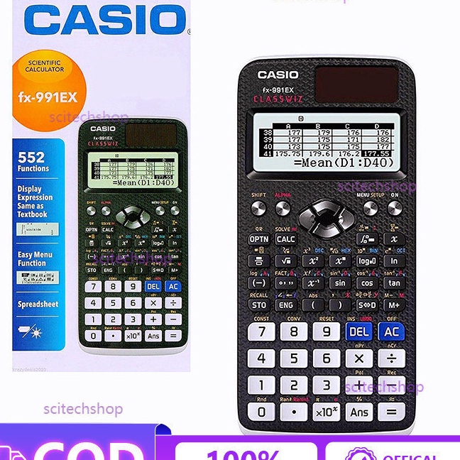 

Pilihan Casio FX991EX FX991ex FX 991ex Scientific Calculator Classwiz scientific Calculator Black