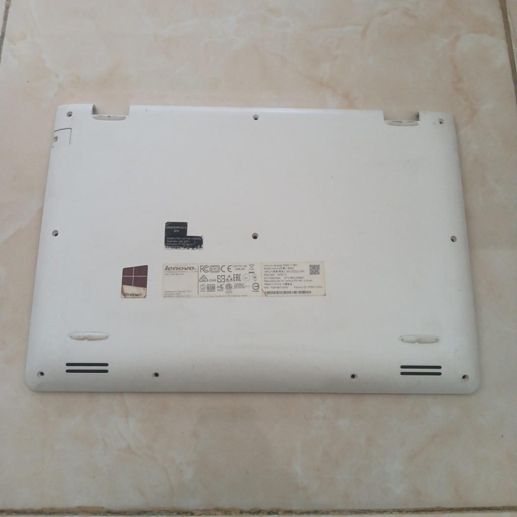 Casing Bawah Lenovo Ideapad 300s-11ibr Putih Bottom Case Lenovo Ideapad 300s 11ibr Casing Lenovo Ide