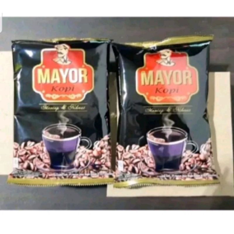 

Ready Kopi Bubuk hitam cap Mayor kemasan ekonomis 135g kopi mantap dan enak