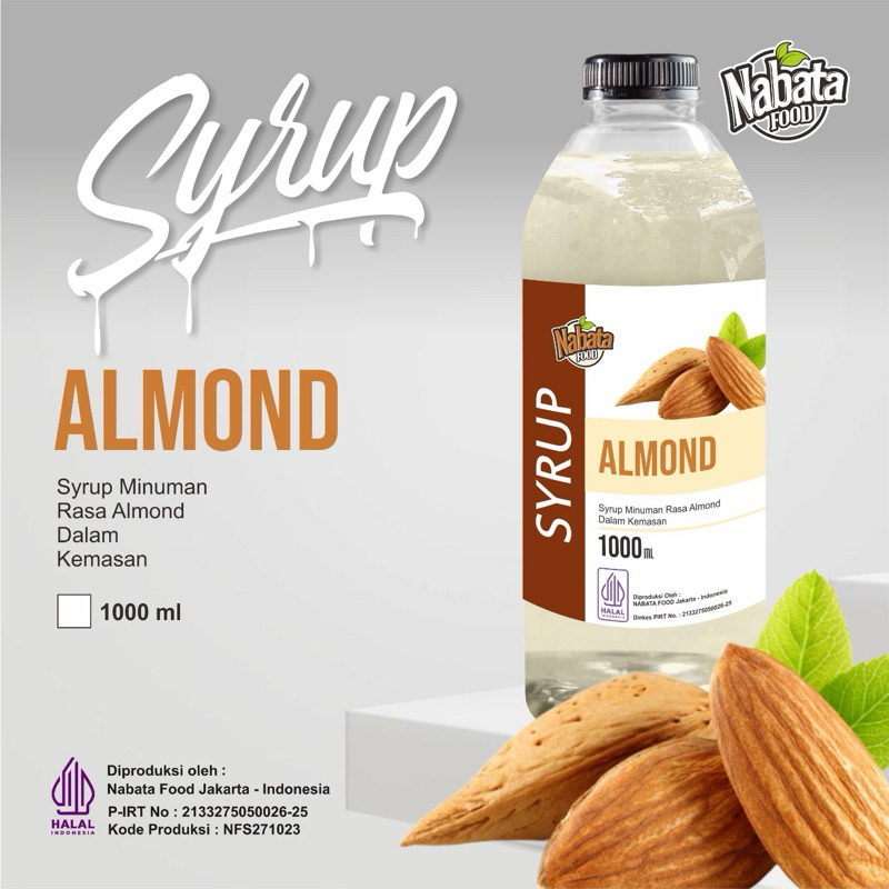 

Sirup Almond Nabata Drink 1 Liter - Almond Syrup 1000 Ml