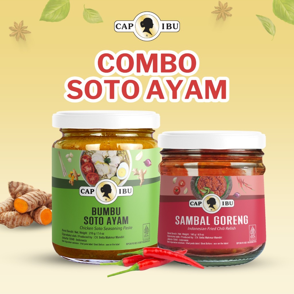 

COMBO SOTO AYAM CAP IBU Bumbu Soto Ayam dan Sambal Goreng