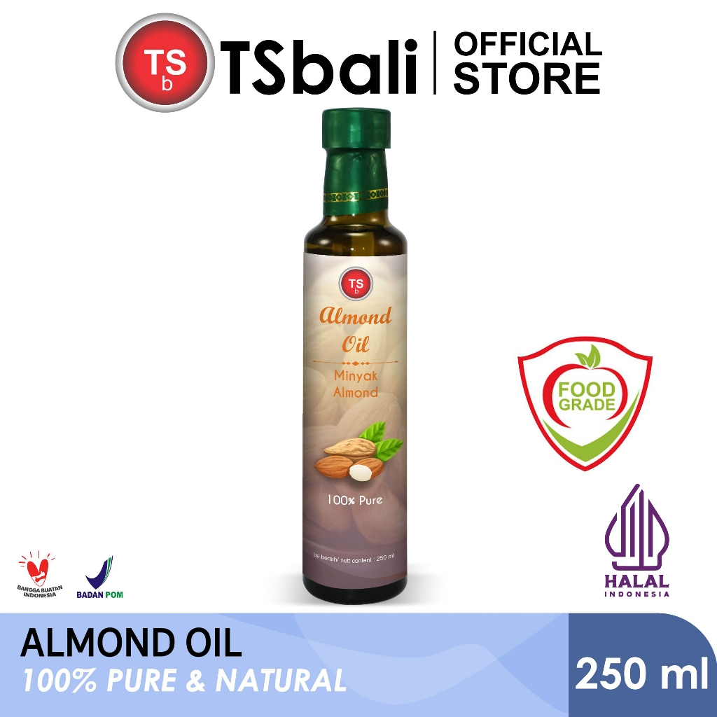 

Almond Oil - Minyak Almond Cold Pressed Unrefined Food Grade 250ml - TSb