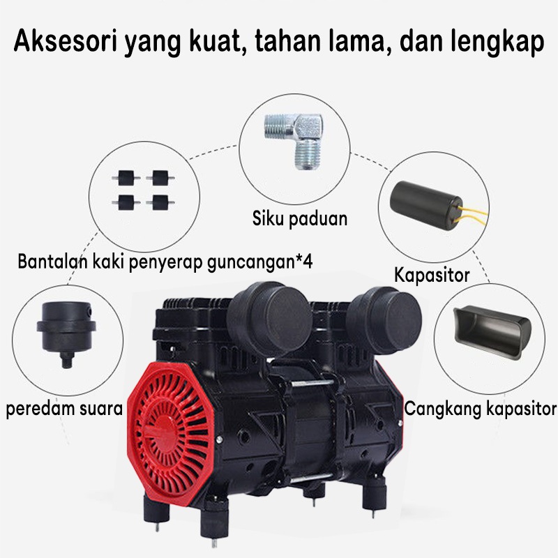 Reaim Kepala Kompresor Angin Oil Free Air Compressor Kepala Kompresor / Air Head Compressor