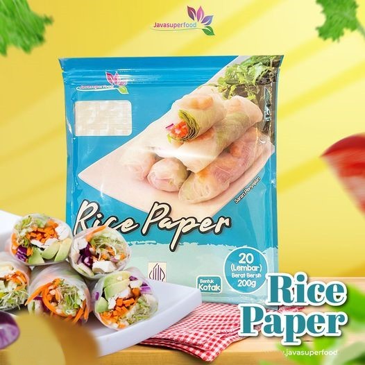 

Java Superfood Rice Paper Kotak 200gr isi 20 lembar - Kulit Lumpia Vietnam - Vietnamese Spring Roll - Banh Trang