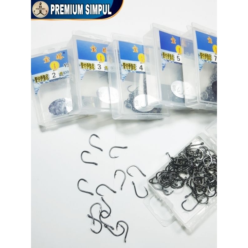 Kail Pagoda kotak warna Biru iseama 1009 Lubang Eceran Harga Untuk 8 pcs Kail