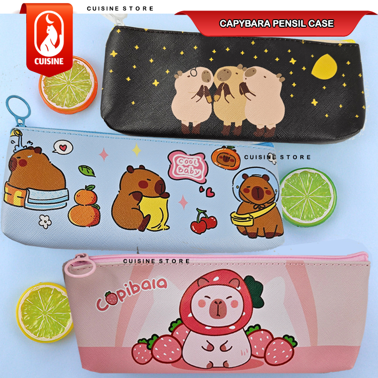 

Tempat Pensil Capybara Kotak Pensil Bahan PU Leather Kulit Bagus / CUISINE