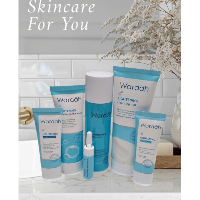 Best Skincare Glowing Wardah step 1 / New Paket Kosmetik Cerahkan Wajah kusam