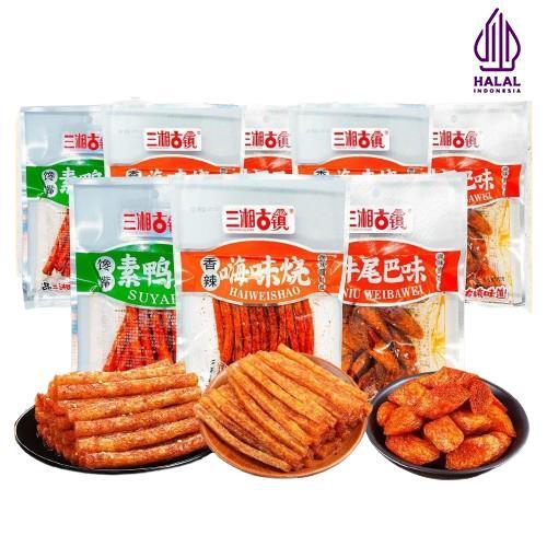 

Latiao Halal Cemilan Premium 72 Gram / Camilan Pedas Spicy Snack Vegetarian Gluten Latio Best Seller