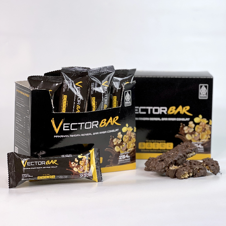 

Vectorlabs Protein Bar 1 Box 12 Sachet Vectorbar Snack Coklat Tinggi Protein